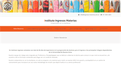 Desktop Screenshot of ingresos-materias.com.ar