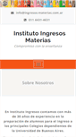 Mobile Screenshot of ingresos-materias.com.ar
